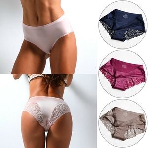 1 x Women Seamless Underwear Sexy Lace Lingerie Knickers Ice Silk Panties Briefs